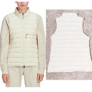 NWT Adidas Y-3 Yohji Yamamoto Classic Light Down Liner Vest Cream White Size S